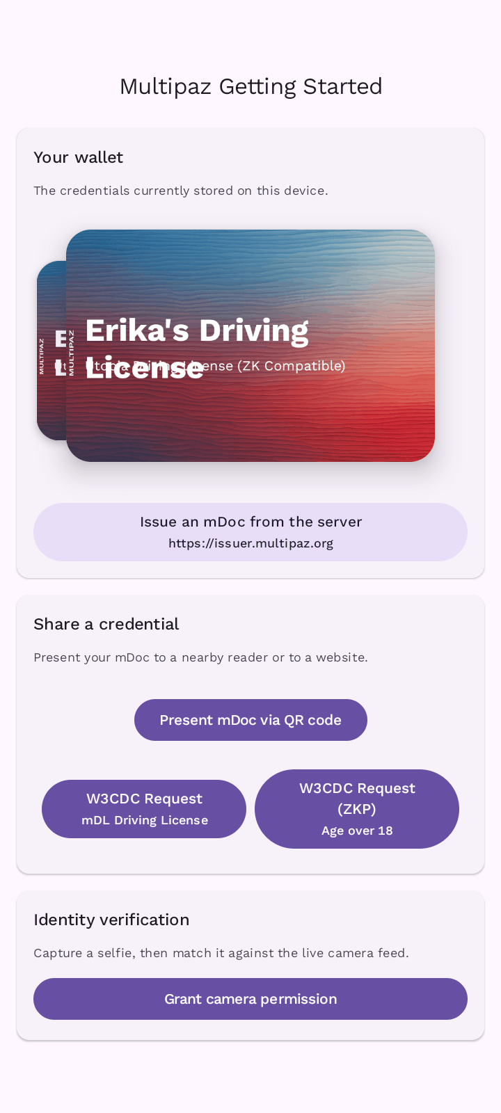 Step 1: ZK friendly credential